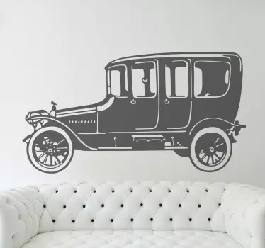 antieke auto sticker - TenStickers