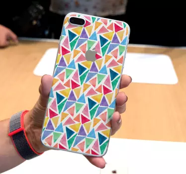 Aquarel mozaïek geometrische sticker - TenStickers