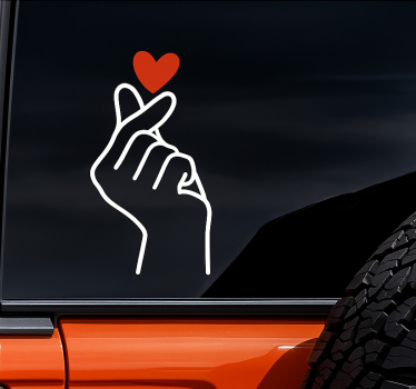 Auto sticker aziatische handen hart - TenStickers