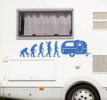 Sticker caravan met evolutie - TenStickers