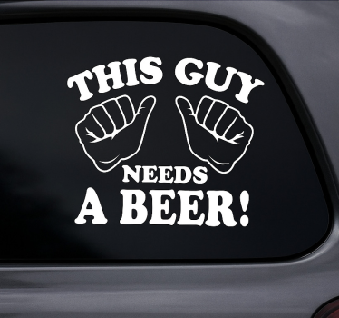 Autosticker grappige bier - TenStickers