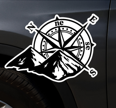 Auto sticker kompasontwerp - TenStickers