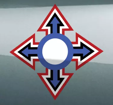 Auto sticker kruis pijlen - TenStickers