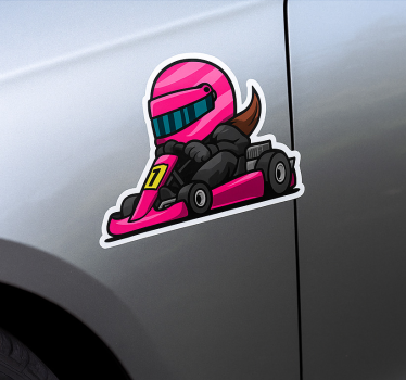 Auto sticker meisje achter het stuur - TenStickers