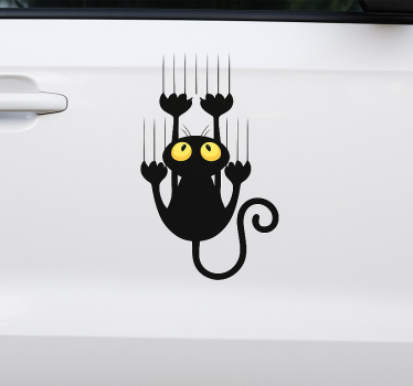 Autosticker grappige krassende auto - TenStickers