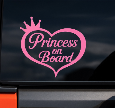 Auto sticker prinses aan boord - TenStickers