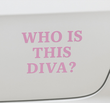 Auto sticker wie is deze diva? - TenStickers