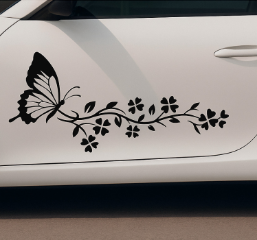 Auto sticker zwart vlinderontwerp - TenStickers
