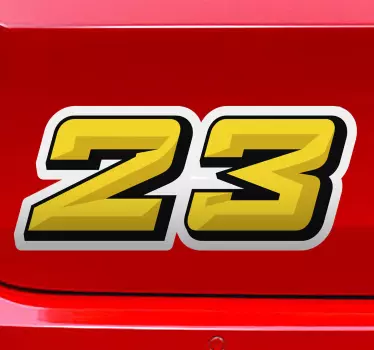 Auto sticker gepersonaliseerde nummers - TenStickers