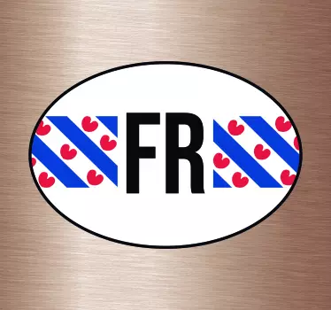 Autostickers Vlag Friesland - TenStickers