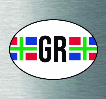 Autostickers vlag Groningen - TenStickers