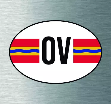 Autostickers vlag Overrijsel - TenStickers