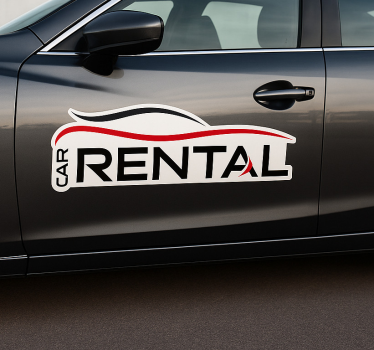 Autosticker autoverhuur luxe - TenStickers