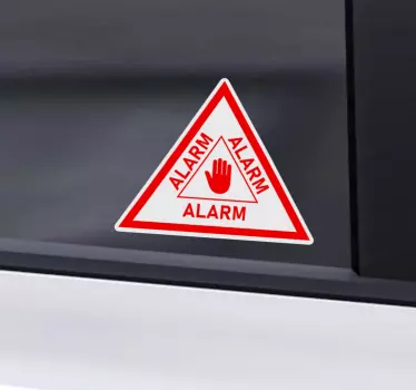 Sticker voor op auto beveiligings alarm - TenStickers