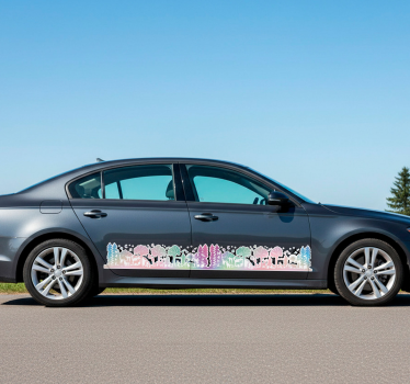 Autosticker berglandschap silhouet - TenStickers