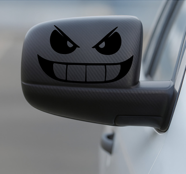 Autosticker boze gezichten voor achteruitkijkspiegel - TenStickers