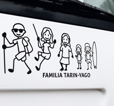 Autosticker buitenfamilie evolutie - TenStickers
