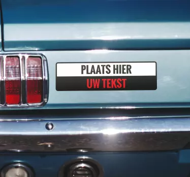 Gepersonaliseerde auto sticker bumper - TenStickers