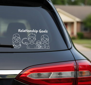 Autosticker creatieve relatiestatus - TenStickers