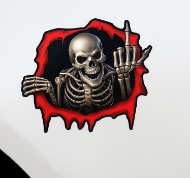 Autosticker creepy 3d skelet - TenStickers