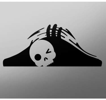 Autosticker creepy skull wave - TenStickers