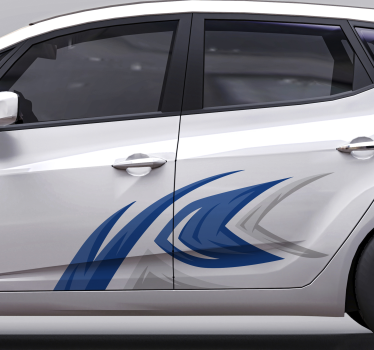 Autosticker dynamisch golfpatroon - TenStickers