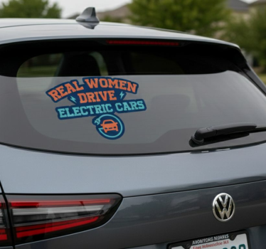 Autosticker echte vrouwen rijden - TenStickers