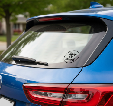 Autosticker eenvoudig "baby aan boord" - TenStickers