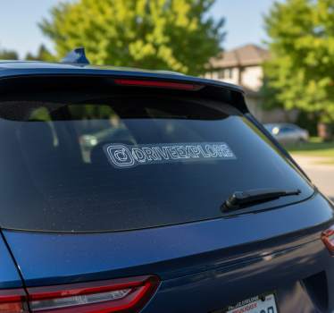 Autosticker eenvoudige sociale media naam - TenStickers