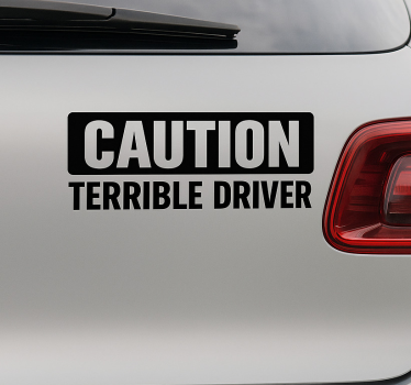 Autosticker eerlijke waarschuwingslabel - TenStickers