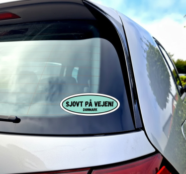 Autosticker eigenzinnige deense wegtag - TenStickers