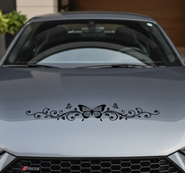 Autosticker elegante zwarte vlinder - TenStickers