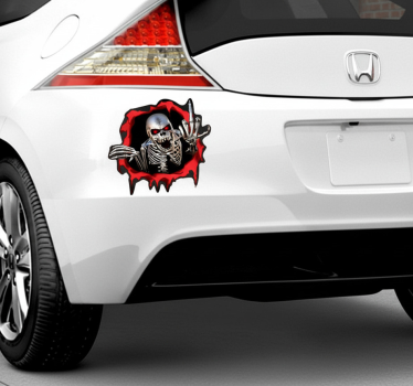 Autosticker eng skelet breekt vrij - TenStickers