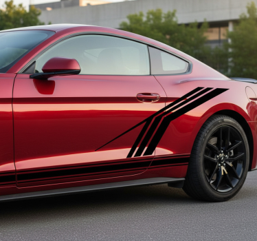 Autosticker fierce monochrome snelheidsstreep - TenStickers
