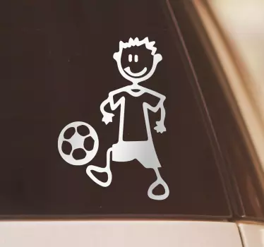 Autosticker gelukkige voetballer - TenStickers