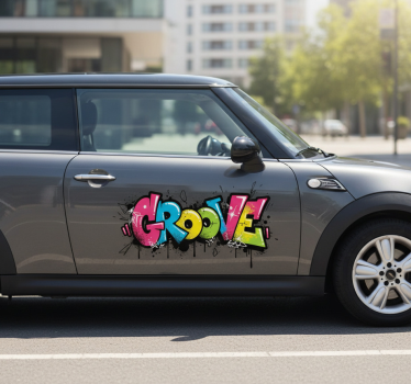 Autosticker gestileerde funky graffiti - TenStickers