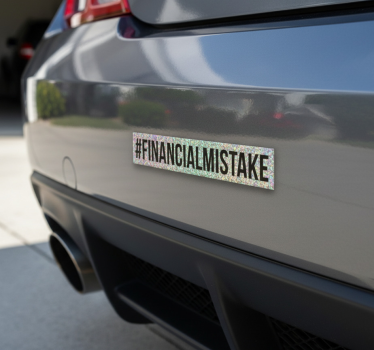 Autosticker glitter financiële fout - TenStickers