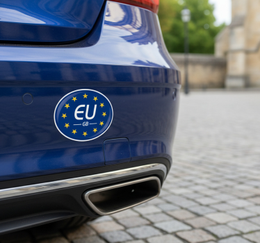 Autosticker grensoverschrijdende nationaliteitsidentificatie - TenStickers