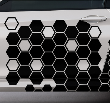 Autosticker hexagonaal honingraatpatroon - TenStickers