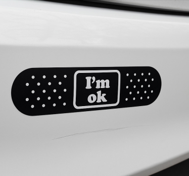 Autosticker "ik ben oké" pleister - TenStickers