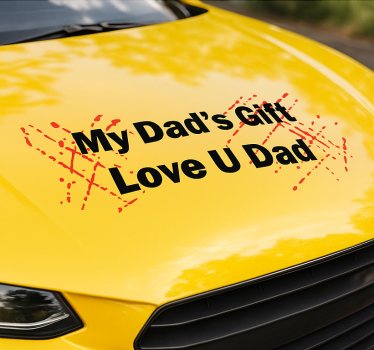 Autosticker ik hou van je papa - TenStickers