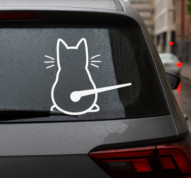 Autosticker kat met bewegende staart - TenStickers