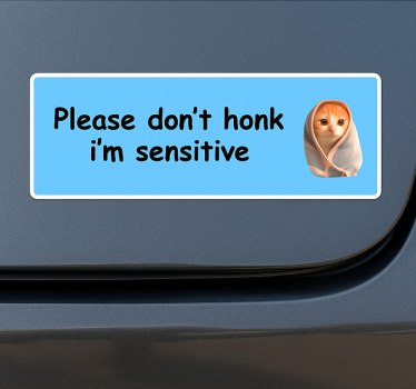 Autosticker laat alsjeblieft je toeter achterwege - TenStickers