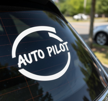 Autosticker minimalistisch wit uitgesneden - TenStickers