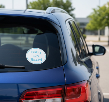 Autosticker minimalistische baby aan boord - TenStickers