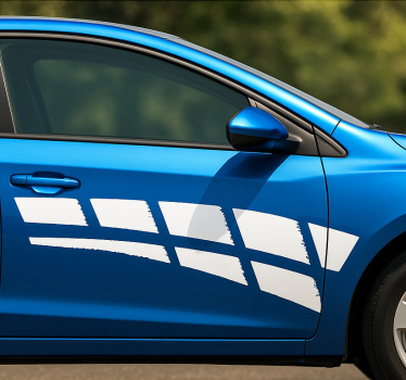 Autosticker monokleurige abstracte strepen - TenStickers