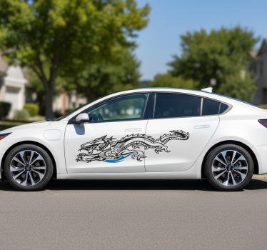 Autosticker omrandde woeste draak - TenStickers