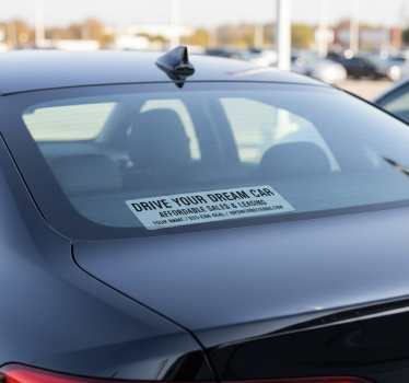 Autosticker op maat voor verkooptekst auto - TenStickers