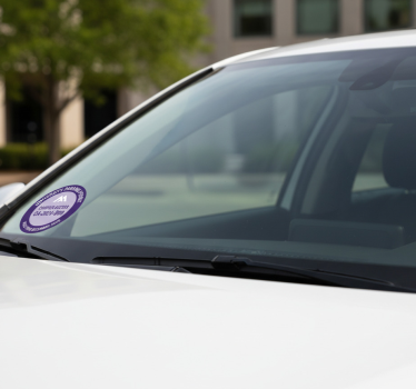 Autosticker paarse parkeer vergunning - TenStickers
