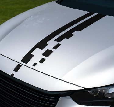 Autosticker pixel racestrepen - TenStickers